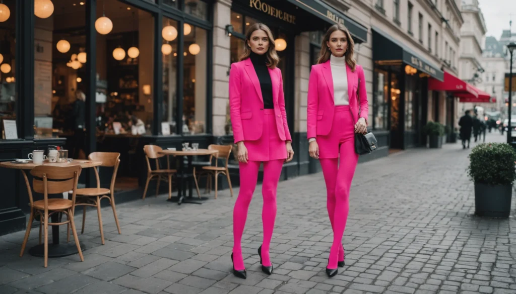 collant rose fluo